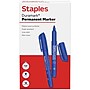 Staples Duramark Permanent Marker, Fine Tip, Blue, Dozen (ST62950)~#|#~7AEE2D44-4EC7-4BCE-BC28DC27436F8E81_sc7