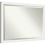 Amanti Art Vanity White Narrow Frame Wall Mirror, 33.5" x 43.5" (A42674593670)~#|#~7AEEEFAA-6443-47BA-968D85681DD33D9F_sc7