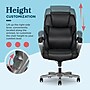 La-Z-Boy Niall AIR Lumbar Pro+ Ergonomic Vegan Leather Executive Big & Tall Chair, 400 lb. Capacity, Black (60114-BLK)~#|#~7AF02213-A036-41C8-B9B5FD9B4127B4BB_sc7