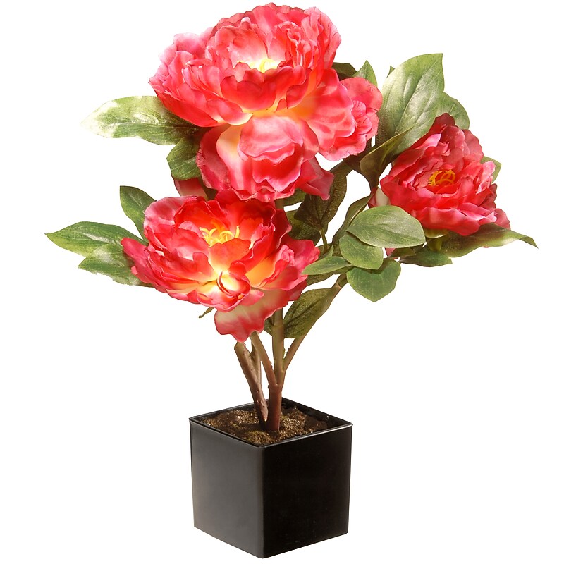 National Tree Company 15" Fuchsia Peony Flower (NF36-5128D-1) image 1