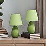 Simple Designs Mini Egg Oval Ceramic 9.45" LED Table Lamp, Green, 2/Pack (LT2009-GRN-2PK)~#|#~7AF7339F-30B3-497A-9CFFCD21D08D6120_sc7