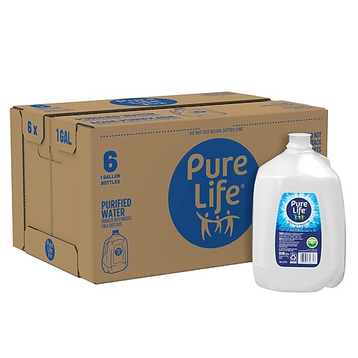 Pure Life Purified Water, 1 Gal., 6 Bottles/Carton (11476370