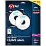 Avery Color Laser CD Labels, Matte White, 2 Labels/Sheet, 15 Sheets/Pack, 30 Labels/Pack (6692)~#|#~7AF92CFD-1565-4ED6-AB1C3A5F309EF675_sc7