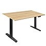 Mount-It! 55"W Electric Rectangular Adjustable Standing Desk, Maple/Black (MI-18089)~#|#~7AFC2DFE-0A20-4E34-943D4D527F828FB4_sc7