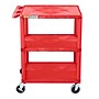 Luxor ENDURA 3-Shelf Utility Cart, Red (HE34-RD)~#|#~7AFD66F6-9C00-432D-A9A95C4562C6571A_sc7