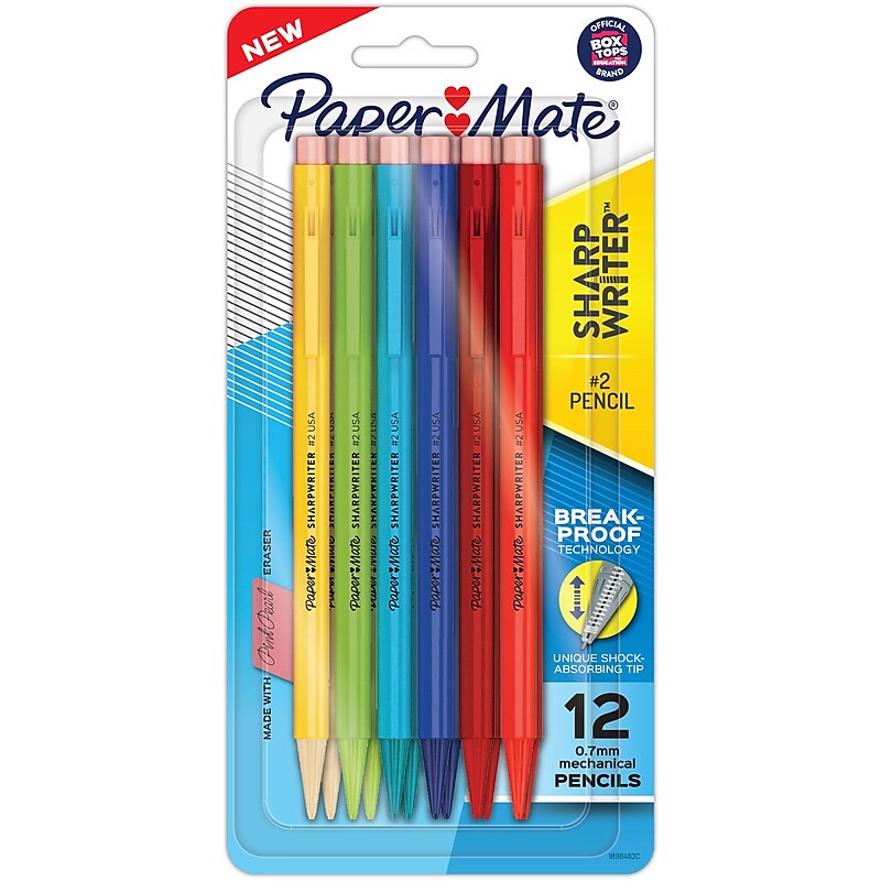 Paper Mate SharpWriter Mechanical Pencil, 0.7mm, #2 Medium Lead, Dozen (1898483) image 1