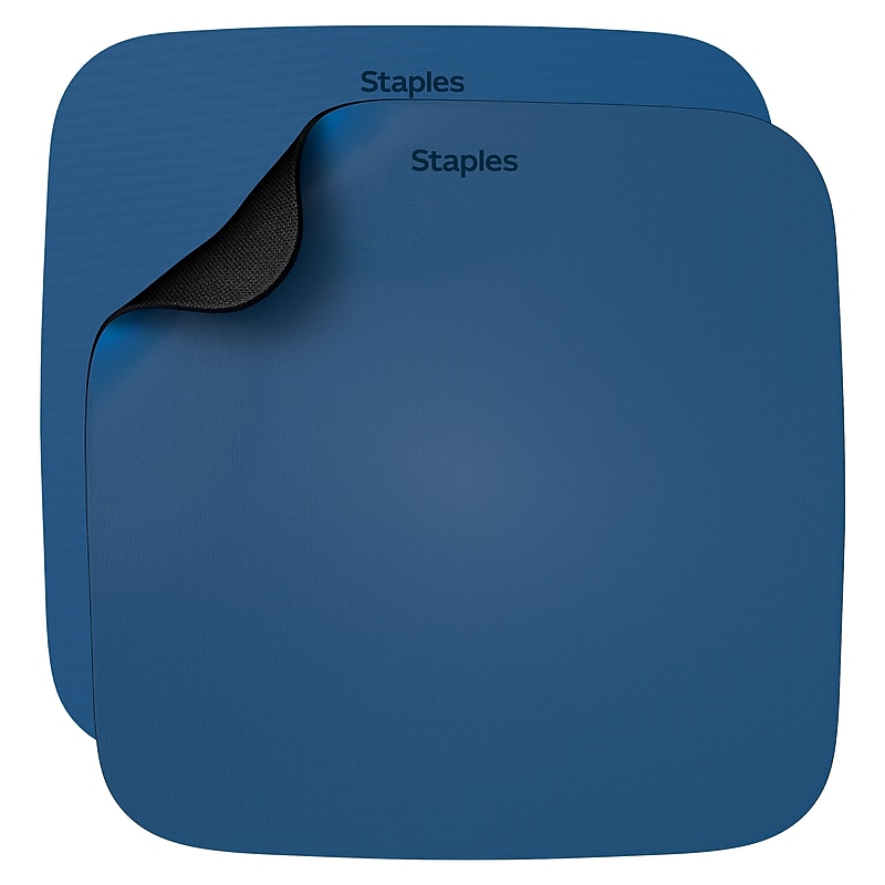 Staples TECH Non-Skid Mouse Pad, Blue, 2/Pack (ST63288) image 1
