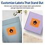 Avery Laser/Inkjet Multipurpose Square Labels, 2" x 2-3/16", Bright Orange, 480/Pack (94124)~#|#~7B08B5B2-3430-448F-8237CB234AEAA185_sc7