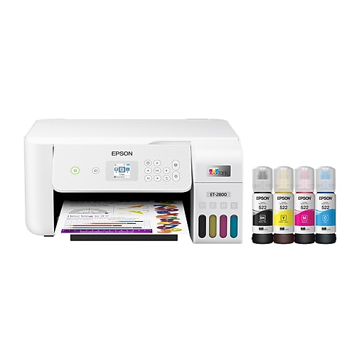Let at forstå Stikke ud Bare overfyldt Epson EcoTank ET-2800 Wireless Color All-In-One Inkjet Printer (C11CJ66202)  | Staples