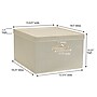 Household Essentials Large Stackable Folding Corrugated Storage Bin, 10" x 16"x 19", 53 Qt., Cream, 2/Pack (7425-1)~#|#~7B129D5A-EC09-4F4F-A845FF9368D98CAE_sc7