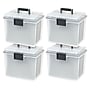 IRIS WeatherPro Portable File Box, Letter Size, Clear, 4/Carton (110351CT)~#|#~7B12FB0A-A1FC-4575-B3A9CE7CB76AE94C_sc7
