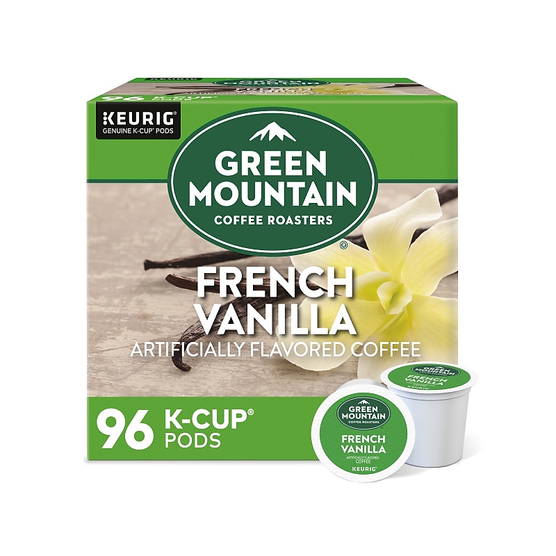 Green Mountain French Vanilla Coffee Keurig® K-Cup® Pods, Light Roast, 96/Carton (6732) image 1