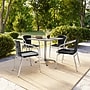 Flash Furniture Lila Indoor-Outdoor Table Set with 4 Chairs, 31.5" x 31.5", Aluminum/Black (TLH32SQ020BKCH4)~#|#~7B189A1F-00FF-4672-98268F7E792B0B86_sc7