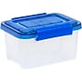 Iris WeatherPro 6.5 qt. Latch Lid Storage Bin, Clear/Blue (500198)~#|#~7B19FAE8-4893-4384-8107DB156DC74936_sc7