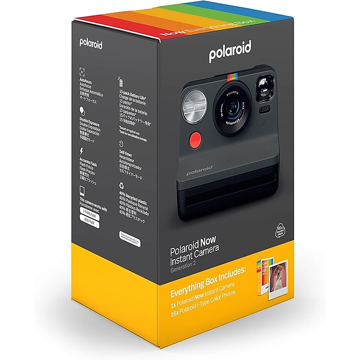 Polaroid Everything Box Now Gen 2 Black - I-Type Instant Camera
