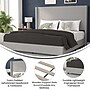 Flash Furniture Quinn Gray Upholstered Platform Bed with Headboard, King (YK1077GYK)~#|#~7B1C6977-F039-4533-88289CA482B5F270_sc7