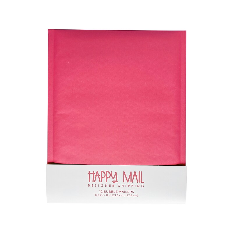 8.5" x 11" Self-Sealing Bubble Mailer, Pink, Dozen (245158) image 1