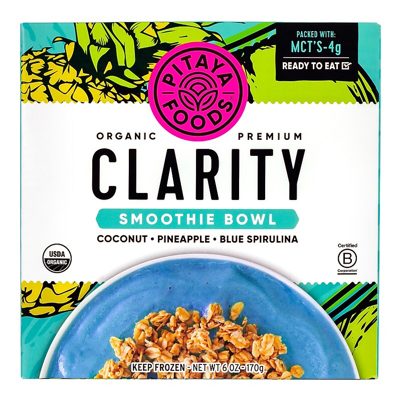 Pitaya Foods Organic Smoothie Bowl, Clarity, 6 oz, 6/Pack (220-02482) image 1