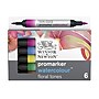 Winsor & Newton Promarker Dual-Tip Watercolor Alcohol Based Marker, Floral Tones, 6/Pack (WNX0290166)~#|#~7B269B2C-03C8-4E83-920F081CE35AD080_sc7