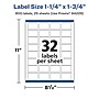 Avery Laser/Inkjet Multipurpose Labels, 1.75" x 1.25", Glossy Clear, 800/Pack (94226)~#|#~7B2902BC-2824-404B-9031AF02479A3362_sc7