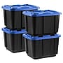 Iris 46 Quart Storage Container with Latching Lid, Plastic, Black, 4/Pack (500410)~#|#~7B313744-6AF2-41A8-94CCCF337285E3DD_sc7