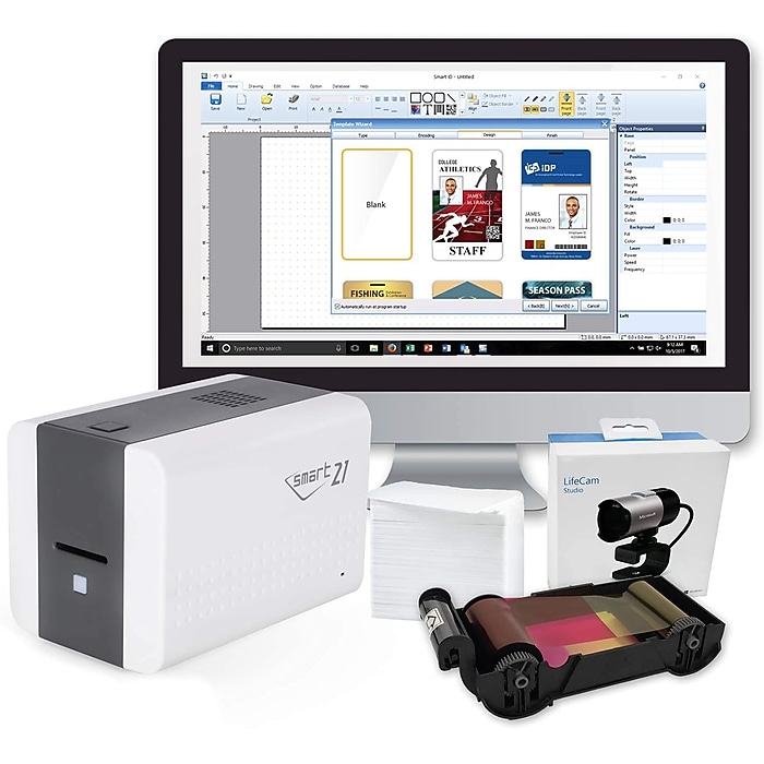 IDP SMART-21 ID Card Printer Bundle (653311B) | Staples