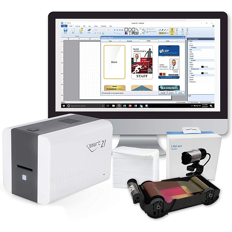 IDP SMART-21 ID Card Printer Bundle (653311B) image 1