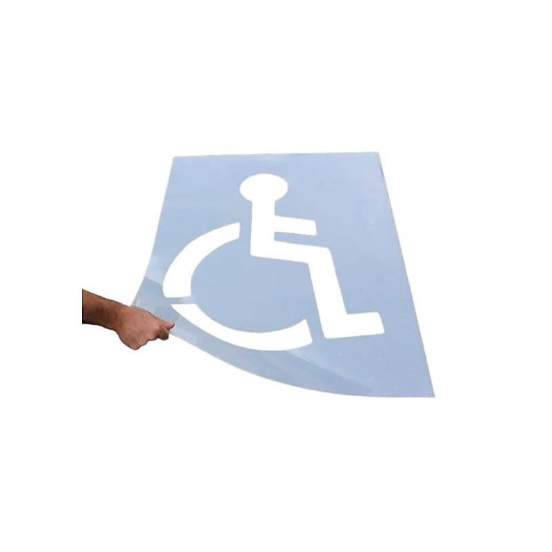 Accuform Parking Lot Stencil, WHEELCHAIR/HANDICAPPED SYMBOL, 47" x 34", Plastic (FMS258) image 1