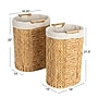 Household Essentials 1-Section Hamper, Cotton, Natural, 2/Set (HE1163)~#|#~7B4601E7-F384-47A4-AFC99243066FDDCC_sc7