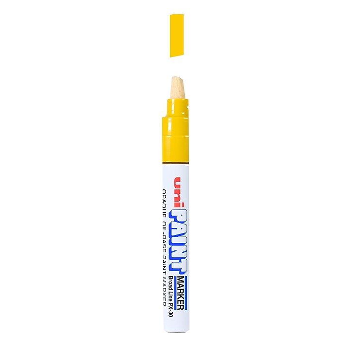 uni PAINT PX-30 Oil-Based Paint Marker, Broad Line, Yellow (63735