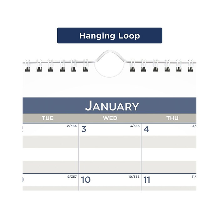 AT-A-GLANCE 2024 Wall Calendar – 12x17 Monthly Spiral Calendar, Ink-Resistant Paper, Hanging Loop
