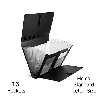 thumbnail image 2 of Staples Reinforced Plastic Accordion File 13-Pocket Letter Size Purple... 2 of 13