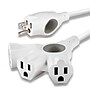 Philips EZGrip 3-Outlet Grounded Extension Cord, Indoor/Outdoor, 16 Gauge, 15 ft., White~#|#~7B55C400-2415-440F-874FFD4AAAB27695_sc7