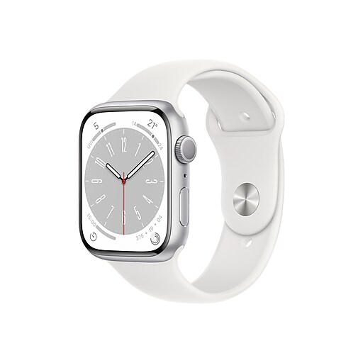 Apple Watch Series 8 (GPS) Bluetooth Smart, White/Silver, 2