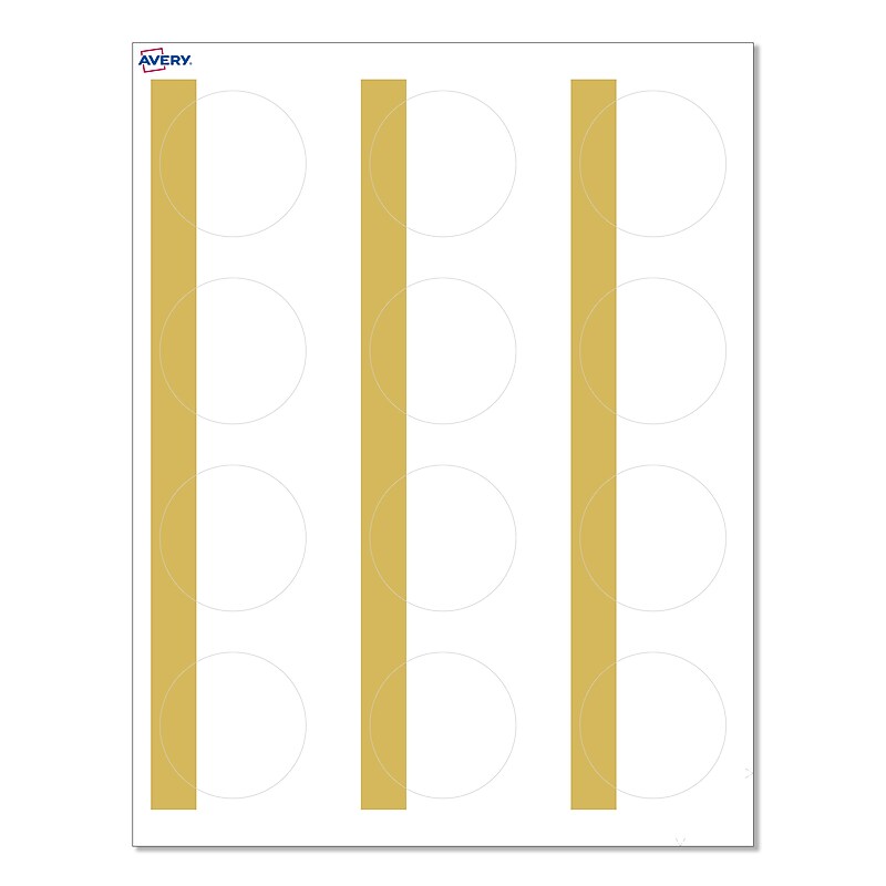 Avery Dipped Gold Edge Matte Blank Card, White, 120/Pack (S00-D1R) image 1