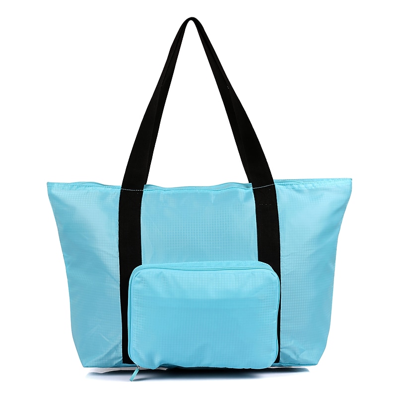Karla Hanson Pack n Fold Polyester Tote Bag, Blue (51111BLUE) image 1