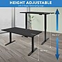 Mount-It! 55"W Electric Rectangular Adjustable Standing Desk, Black (MI-18087)~#|#~7B60835D-75E4-4E33-AB30858BC77CFC78_sc7