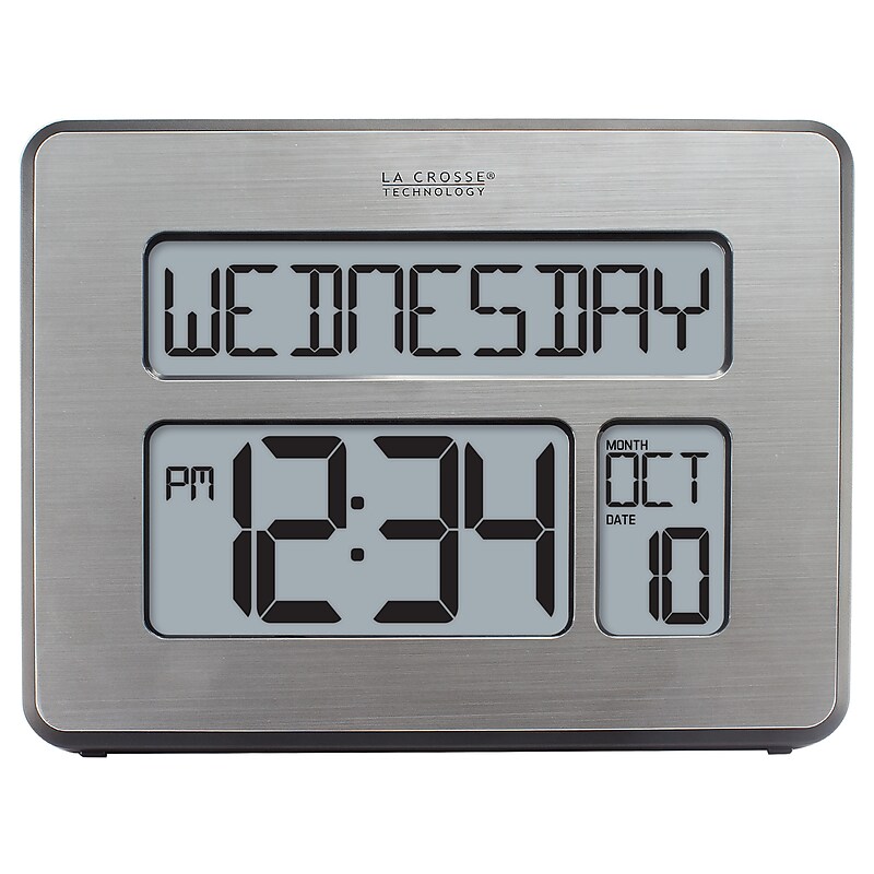 La Crosse Technology Atomic Wall/Table Clock, 7.5"H x 9.75"W x 1"D (C86279) image 1