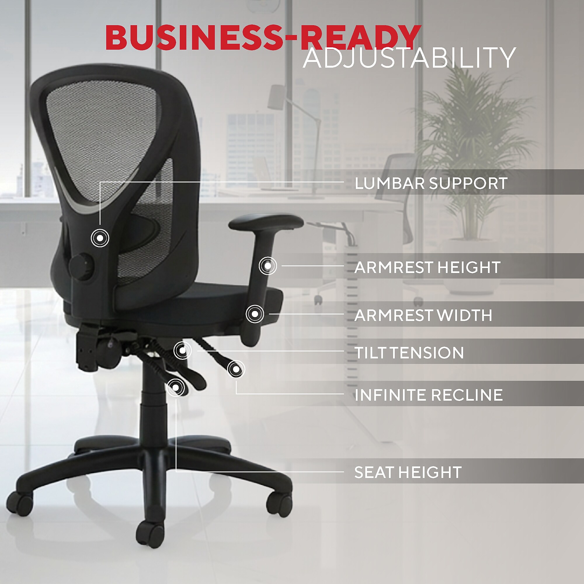 Staples Carder Ergonomic Fabric Swivel Computer and Desk Chair, Black (24115-CC) Sansujyuku sansujyuku.com