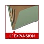Medical Arts Press Pressboard Classification Folder, 2 Dividers, 2" Expansion, Letter Size, Green, 10/Box (DV-T42-26-3AGN)~#|#~7B654BFC-F9E3-4426-B56B3B25AA946BFD_sc7
