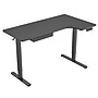 Mount-It! MI-15002 57"W L-Shaped Adjustable Particle Board Standing Desk, Black (MI-15002)~#|#~7B65B130-BDD9-43F8-B2AA933A978F290E_sc7