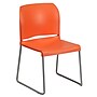 Flash Furniture HERCULES Series Plastic Contoured Stack Chair with Sled Base, Orange/Gray (RUT238AOR)~#|#~7B686404-49ED-4DD0-A799DC641B69E7A4_sc7