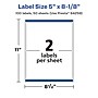 Avery Laser/Inkjet Multipurpose Labels, 8.125" x ", Glossy White, 100/Box (94259)~#|#~7B6B9952-A187-48B6-B1DF5EBF64B40CF9_sc7