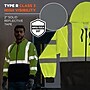 Ergodyne GloWear 8312BK High Visibility Long Sleeve Black Bottom Hooded Zip-Up Sweatshirt, ANSI Type R Class 3, Lime, 2XL~#|#~7B6C7CB3-399F-45EF-A849F16DDBE99368_sc7