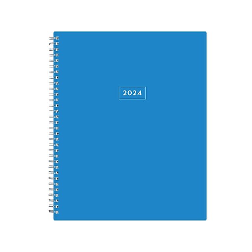 2024 Blue Sky Crew Blue 8.5" x 11" Weekly & Monthly Planner, Blue