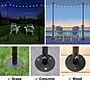 Excello Global Products Bistro Pole for String Lights with 50' G40 Lights, Black, 2/Pack (EGP-HD-0360)~#|#~7B7A65C8-6152-4CF4-B18F7691C4AF1DD5_sc7