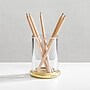 mDesign Glass Pencil Cup, Clear/Soft Brass (26030)~#|#~7B807BAF-8C04-4A6C-807866D8C43E08EA_sc7