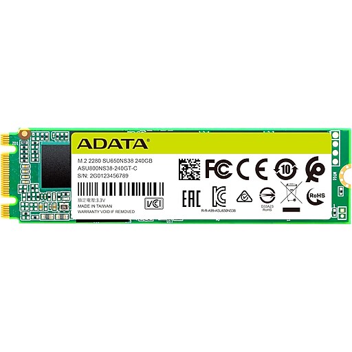 ADATA Ultimate SU650 240GB M.2 SATA Solid State Drive, 3D NAND