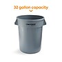 Coastwide Professional™ Plastic Trash Can with no Lid, Gray, 32 Gal. (CW50716)~#|#~7B8A4186-43E9-47F0-8E5D8896178796D0_sc7