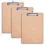 Staples® Hardboard Clipboard, Letter Size, Natural Brown, 3/Pack~#|#~7B8B8677-34BB-4305-A9EB1227AE0F2D5A_sc7